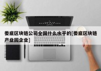 娄底区块链公司全国什么水平的[娄底区块链产业园企业]