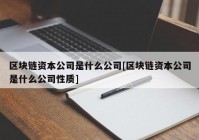 区块链资本公司是什么公司[区块链资本公司是什么公司性质]